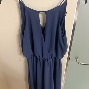 Lush Deep Blue Backless Dress